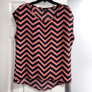 Cap Sleeve High-Low Blouse